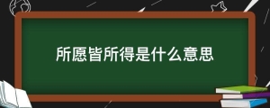 所求皆所愿(所愿皆所得是什么意思(所念皆所愿所愿皆所得是什么意思)