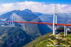  中国建造的世界第一高桥 北盘江大桥雄伟壮观全长1341.4米