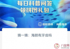 海胆有牙齿吗？神奇海洋5月25日答案