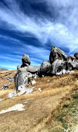 昆仑山口巨型石阵，排列规整似人工，年代用途成谜